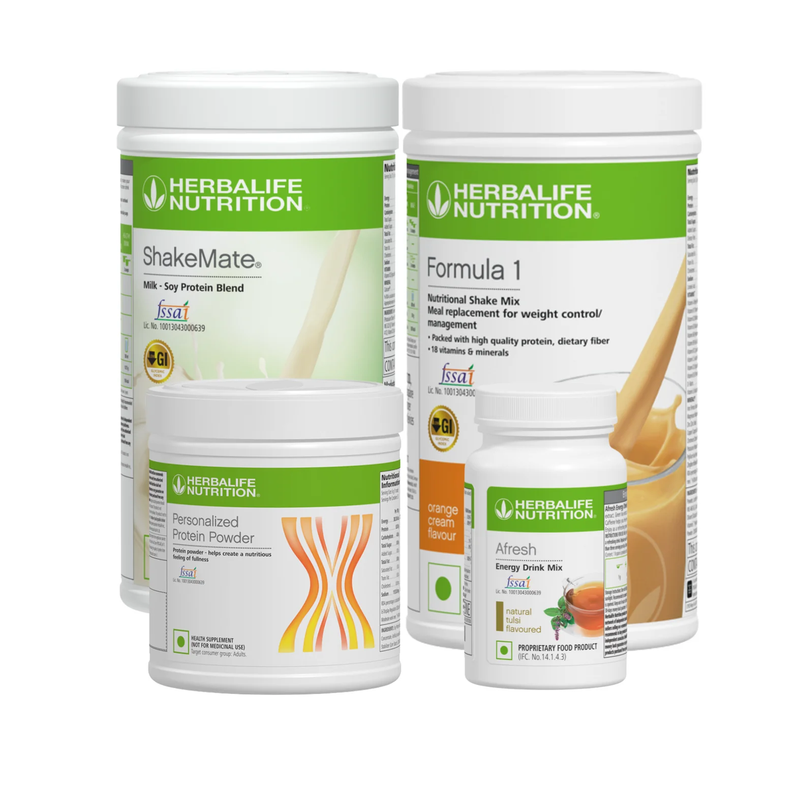 Herbalife Formula 1 Orange Nutritional Shake, Shakemate, 200g Protein Powder, and Afresh