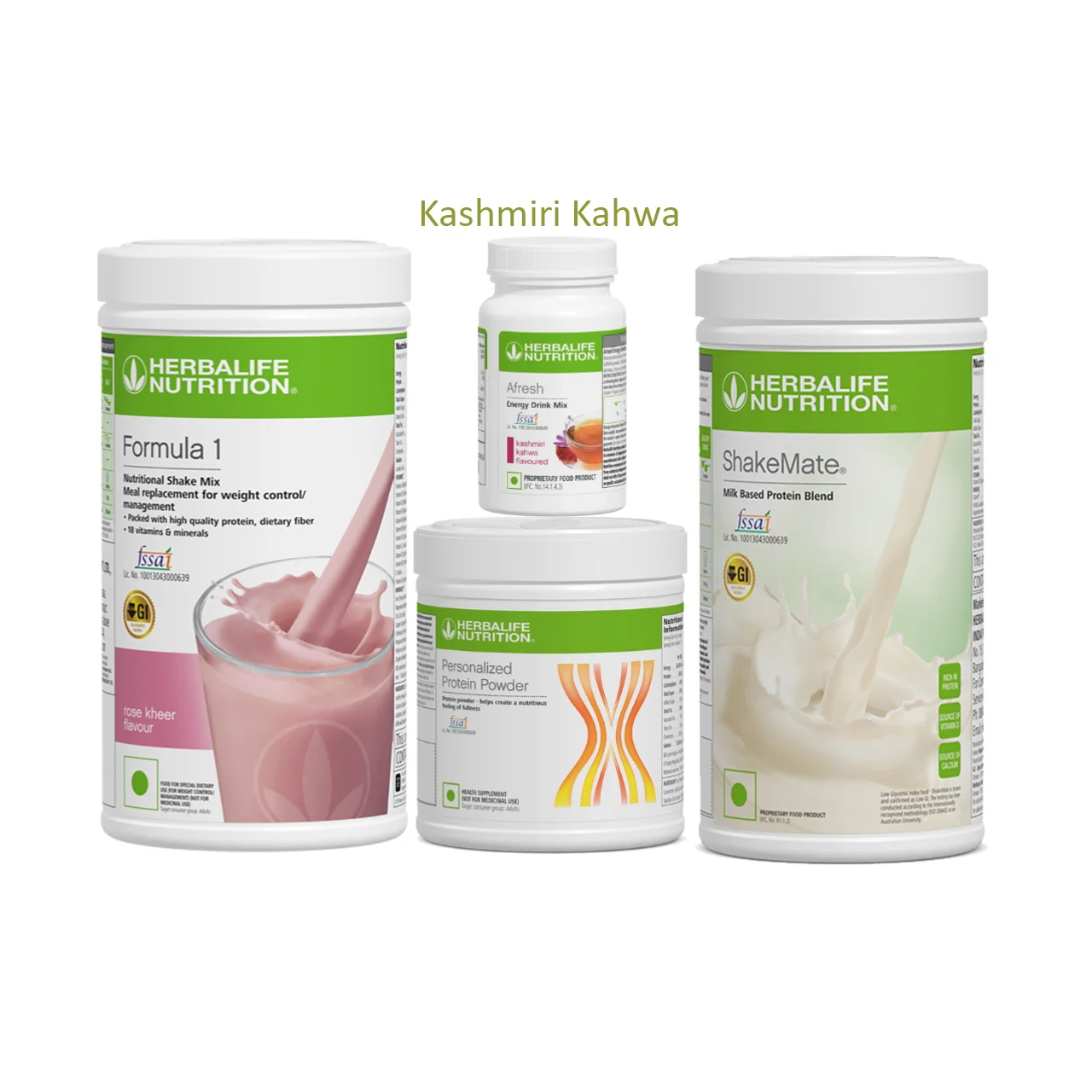 Herbalife Rose Kheer Shake + Afresh + Protein Powder 200g + Shakemate